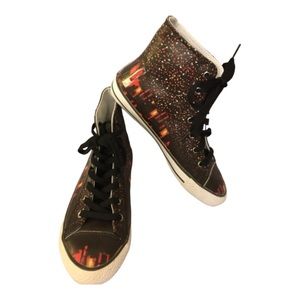 One Of A Kind Leather High Top Sneakers